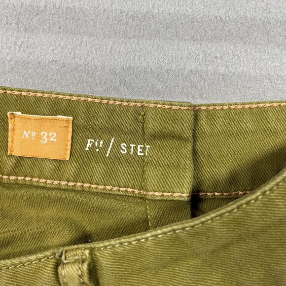 Pilcro and the Letterpress Jeans Womens 32 Olive Green Stet Straight Stretch - Picture 6 of 14